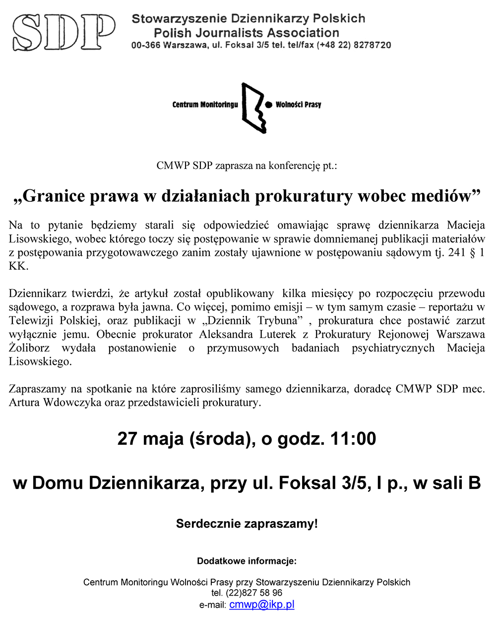 Microsoft Word - Zaproszenie - 27 05 15.doc